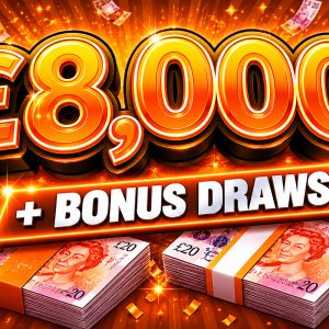 £8000 Cash + Bonus Draws – Just 1995 Entries