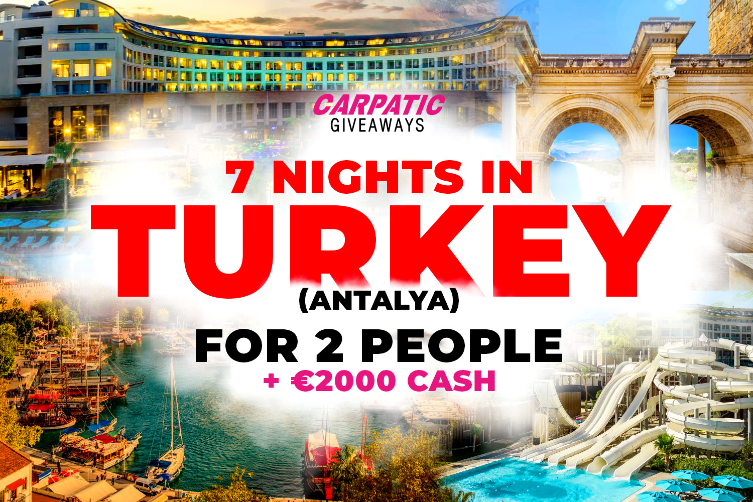☀️7 Nights In Turkey *Antalya* For 2 People at Kaya Palazzo 5 Stars Resort + €2,000 Pocket Money