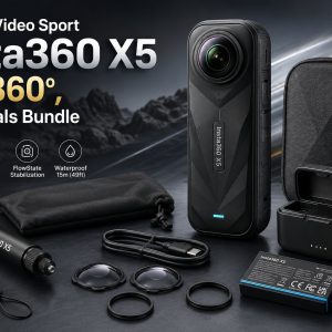 Insta360 X5 8K 360° Action Camera – Essentials Bundle